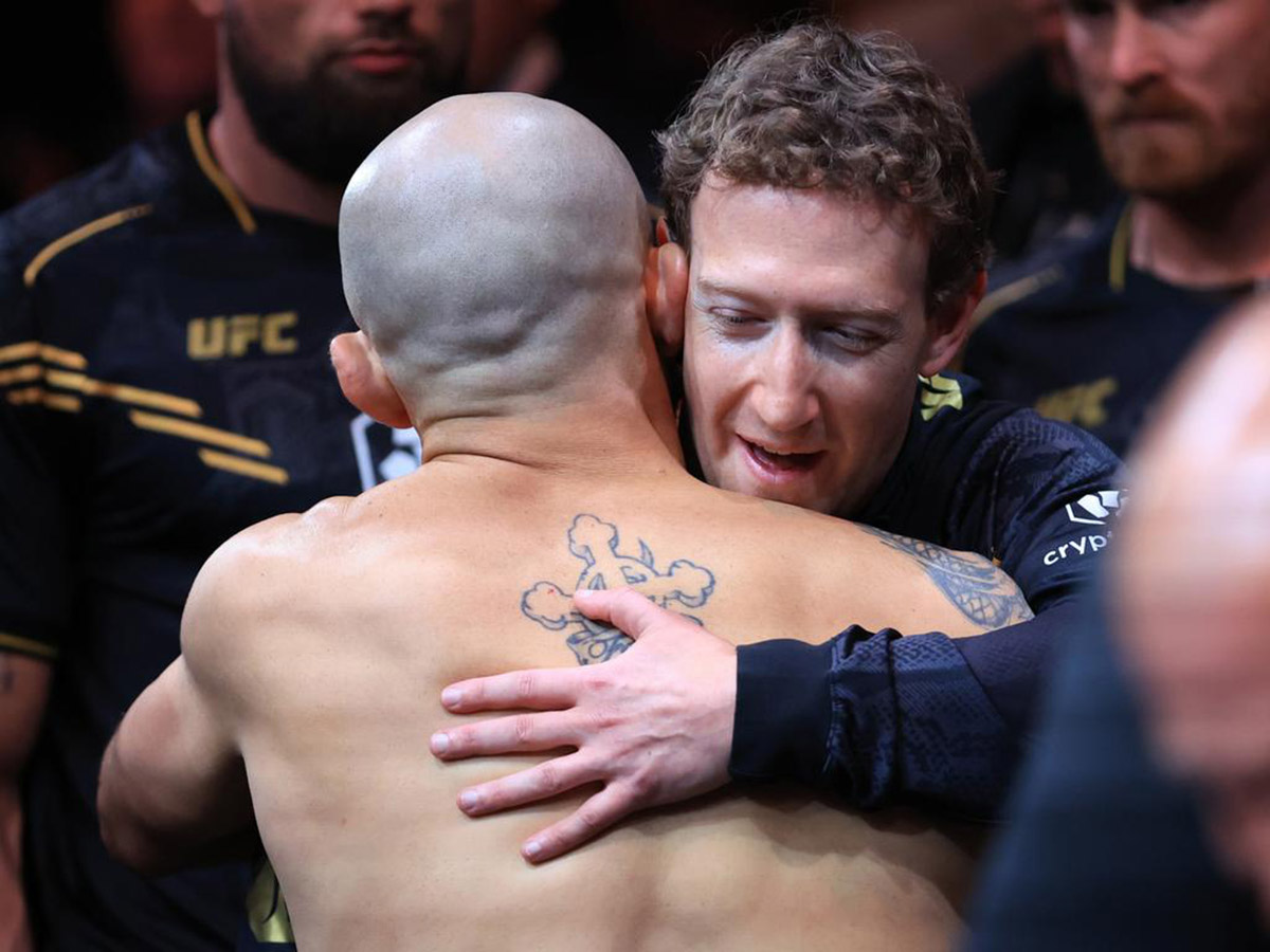 Mark Zuckerberg Supports Alex Volkanovski At UFC 298, Shares Pre-Fight Hug