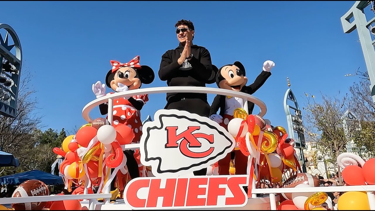 Patrick Mahomes Celebrates Super Bowl Win With Disney Parade