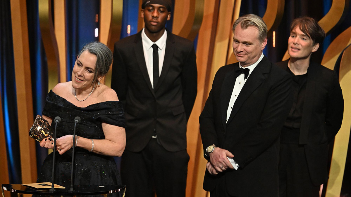 Prankster Crashes ‘Oppenheimer’ Win At BAFTAs, Stands Onstage With Crew